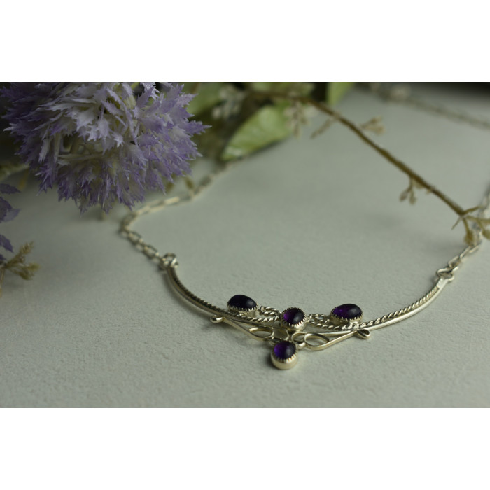 Sky Jewelry Серебряное ожерелье с Иолитом