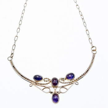 Sky Jewelry Серебряное ожерелье с Иолитом