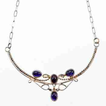 Sky Jewelry Серебряное ожерелье с Иолитом