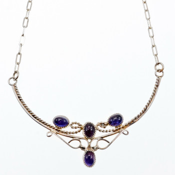 Sky Jewelry Серебряное ожерелье с Иолитом