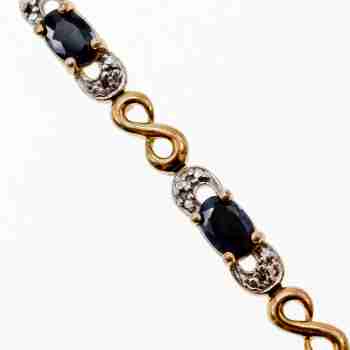 Sky Jewelry Серебряный браслет в позолоте 925 пробы с камнем Шпинель