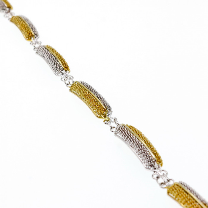 Sky Jewelry Стильный Серебряный браслет с нотами позолоты