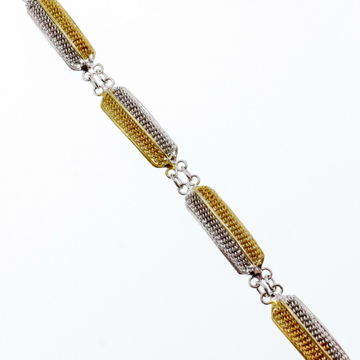 Sky Jewelry Стильный Серебряный браслет с нотами позолоты