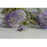 Sky Jewelry Серебряное кольцо 925 пробы с Аметистом и Голубой Шпинелью