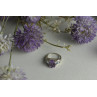 Sky Jewelry Серебряное кольцо 925 пробы с Аметистом и Голубой Шпинелью