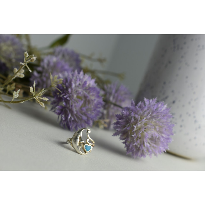 Sky Jewelry Серебряное кольцо *Луна* с Бирюзой