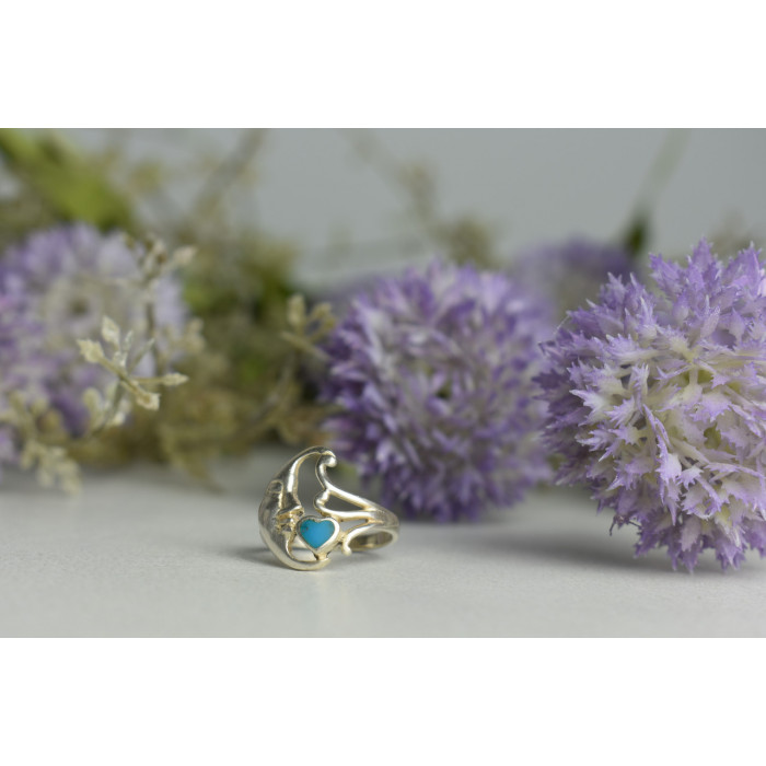 Sky Jewelry Серебряное кольцо *Луна* с Бирюзой