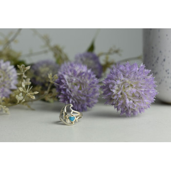 Sky Jewelry Серебряное кольцо *Луна* с Бирюзой
