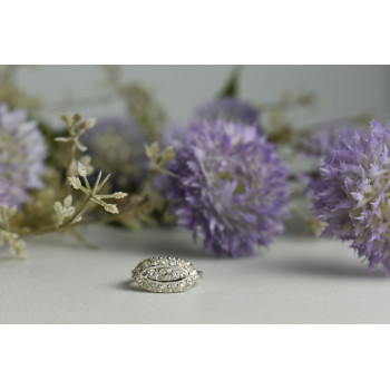 Sky Jewelry Серебряное кольцо с камнями Гошенит (берилл)