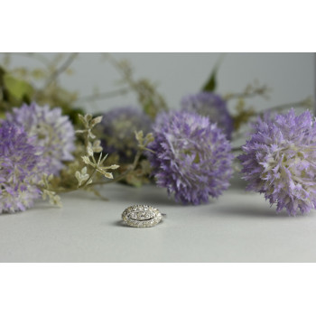 Sky Jewelry Серебряное кольцо с камнями Гошенит (берилл)