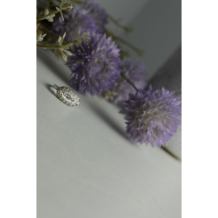 Sky Jewelry Серебряное кольцо с камнями Гошенит (берилл)