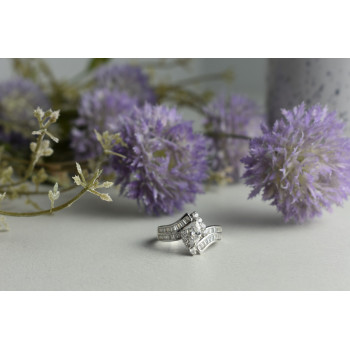 Sky Jewelry Серебряное кольцо 925 пробы с фианитами