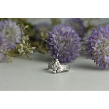 Sky Jewelry Серебряное кольцо 925 пробы с фианитами