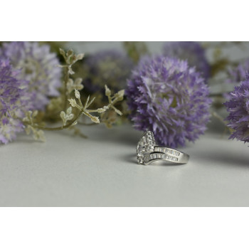 Sky Jewelry Серебряное кольцо 925 пробы с фианитами