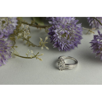 Sky Jewelry Серебряное кольцо 925 пробы с фианитами