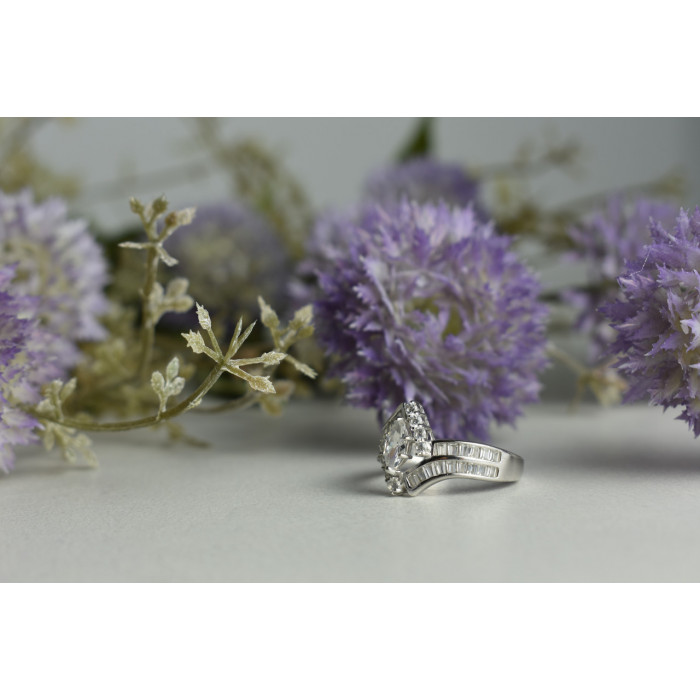 Sky Jewelry Серебряное кольцо 925 пробы с фианитами