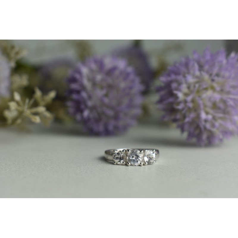 Sky Jewelry Серебряное кольцо 925 пробы с Гошенитом (берилл)