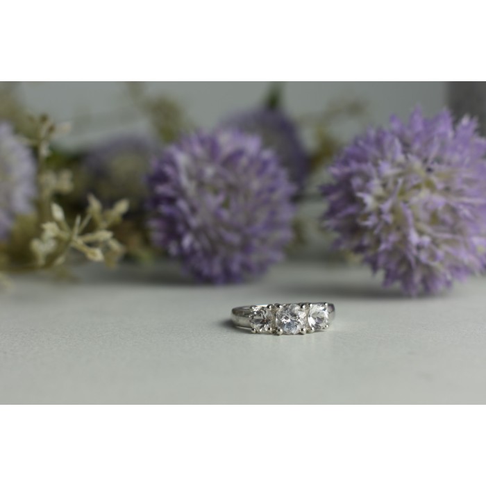 Sky Jewelry Серебряное кольцо 925 пробы с Гошенитом (берилл)