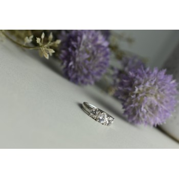 Sky Jewelry Серебряное кольцо 925 пробы с Гошенитом (берилл)