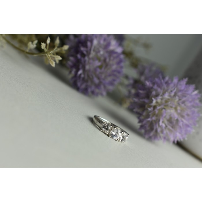 Sky Jewelry Серебряное кольцо 925 пробы с Гошенитом (берилл)