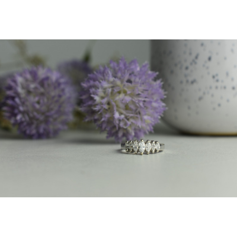 Sky Jewelry Серебряное кольцо 925 пробы с фианитами