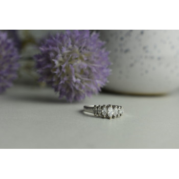 Sky Jewelry Серебряное кольцо 925 пробы с фианитами