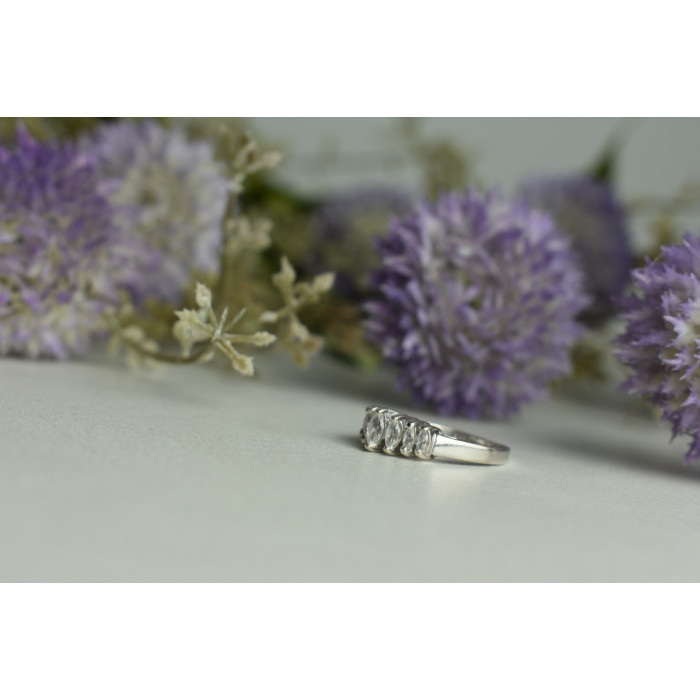 Sky Jewelry Серебряное кольцо 925 пробы с фианитами