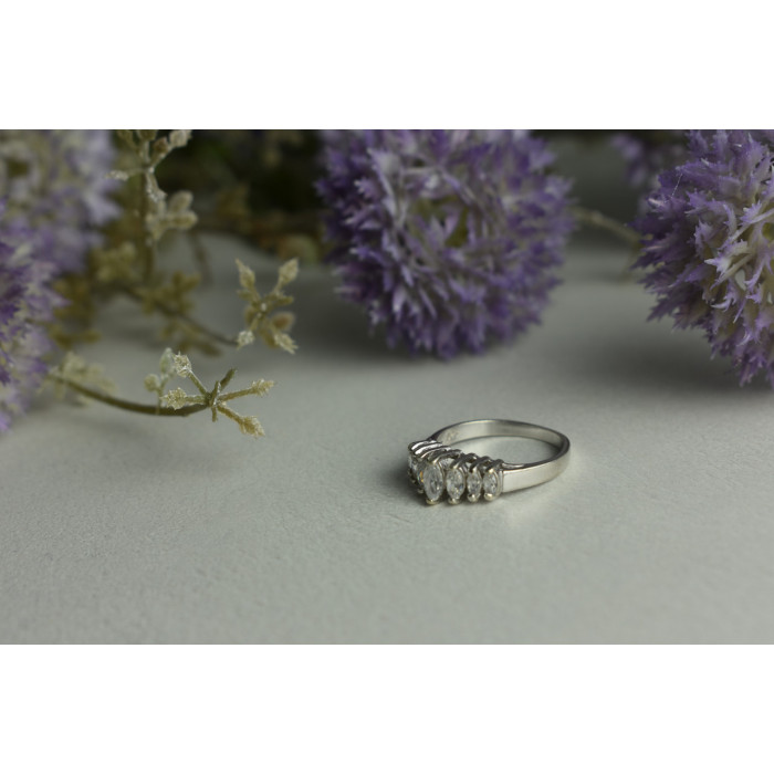 Sky Jewelry Серебряное кольцо 925 пробы с фианитами