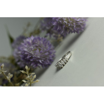 Sky Jewelry Серебряное кольцо 925 пробы с фианитами