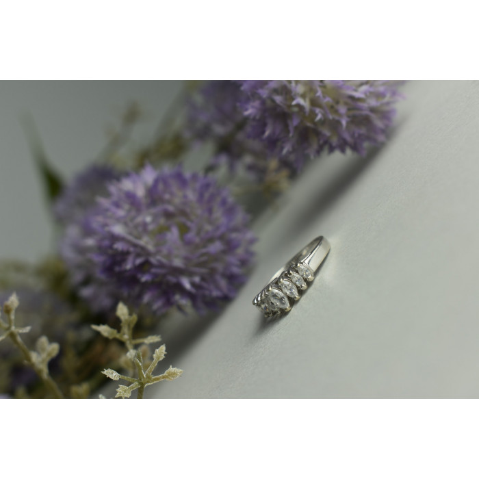 Sky Jewelry Серебряное кольцо 925 пробы с фианитами