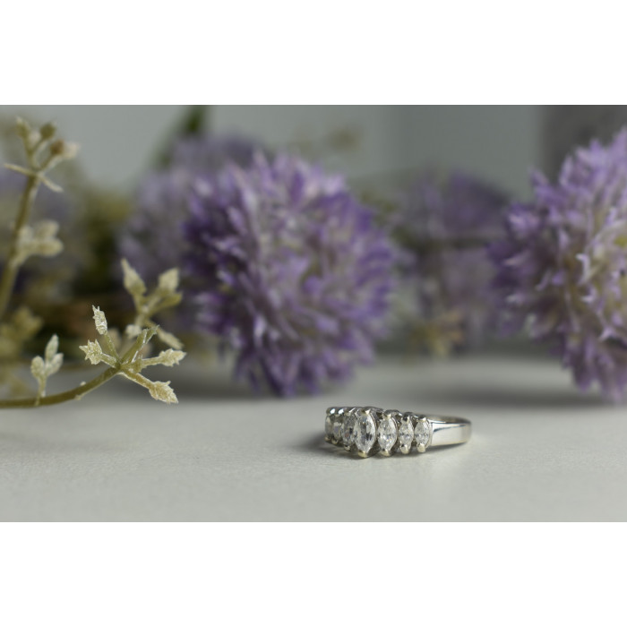 Sky Jewelry Серебряное кольцо 925 пробы с фианитами