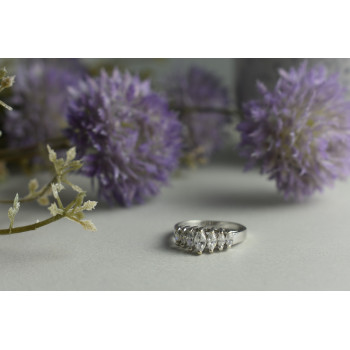 Sky Jewelry Серебряное кольцо 925 пробы с фианитами