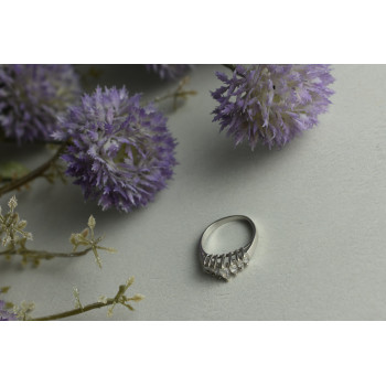 Sky Jewelry Серебряное кольцо 925 пробы с фианитами