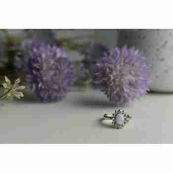 Sky Jewelry Серебряное кольцо с Опалом и Кварцем