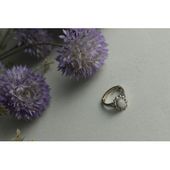 Sky Jewelry Серебряное кольцо с Опалом и Кварцем