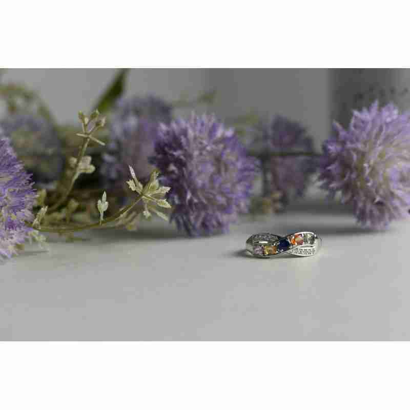Sky Jewelry Серебряное кольцо 925 пробы с Натуральными камнями