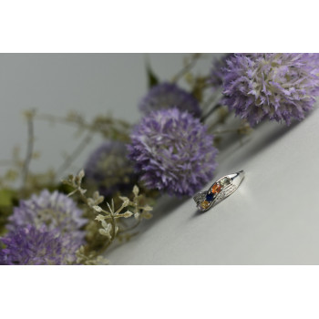 Sky Jewelry Серебряное кольцо 925 пробы с Натуральными камнями