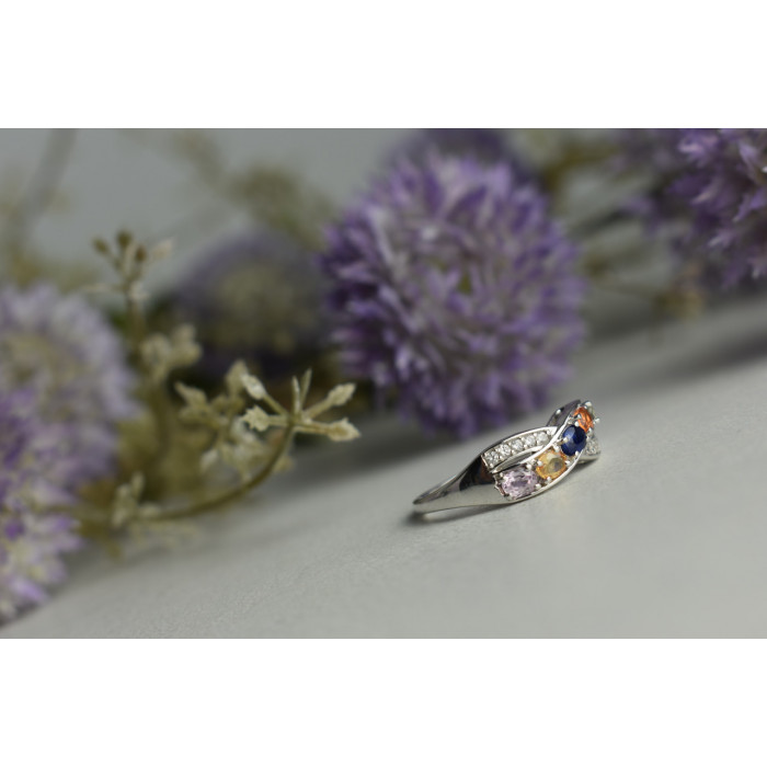 Sky Jewelry Серебряное кольцо 925 пробы с Натуральными камнями