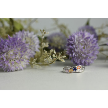 Sky Jewelry Серебряное кольцо 925 пробы с Натуральными камнями