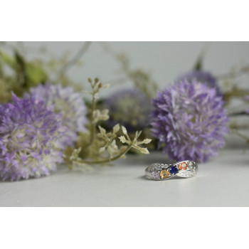 Sky Jewelry Серебряное кольцо 925 пробы с Натуральными камнями