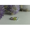 Sky Jewelry Серебряное кольцо с фиолетовым Турмалином , голубой Шпинелью и Перидотом