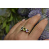 Sky Jewelry Серебряное кольцо с фиолетовым Турмалином , голубой Шпинелью и Перидотом