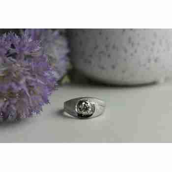 Sky Jewelry Серебряное кольцо *Унисекс* с бесцветным Кварцем