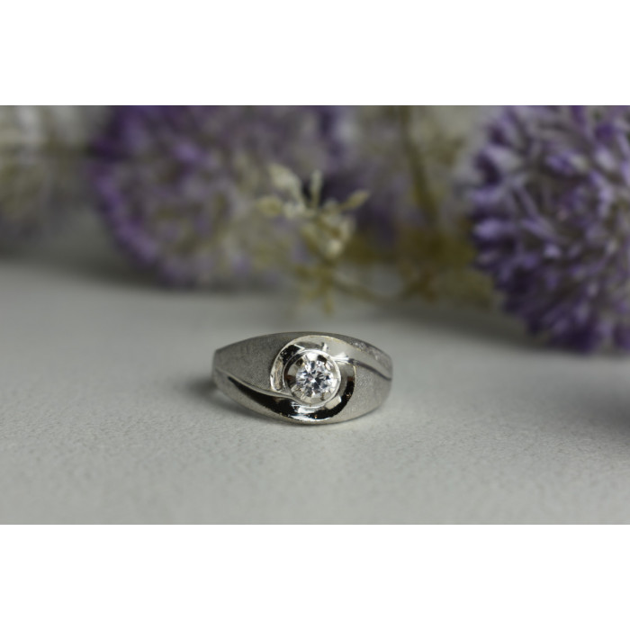 Sky Jewelry Серебряное кольцо *Унисекс* с бесцветным Кварцем