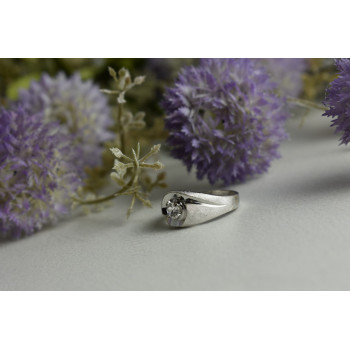 Sky Jewelry Серебряное кольцо *Унисекс* с бесцветным Кварцем