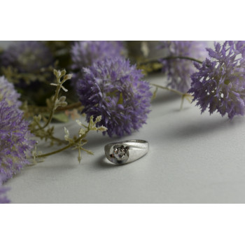 Sky Jewelry Серебряное кольцо *Унисекс* с бесцветным Кварцем