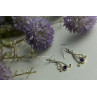 Sky Jewelry Изысканные серебряные серьги  с фиолетовым Иолитом