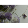 Sky Jewelry Серебряная цепочка с кулоном камни Фиолетовый Турмалин и Гошенит (берилл)