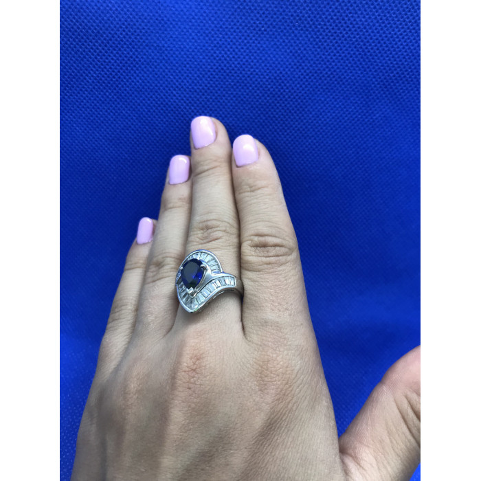 Sky Jewelry Серебряное кольцо с сапфиром