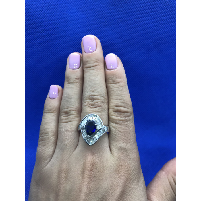 Sky Jewelry Серебряное кольцо с сапфиром